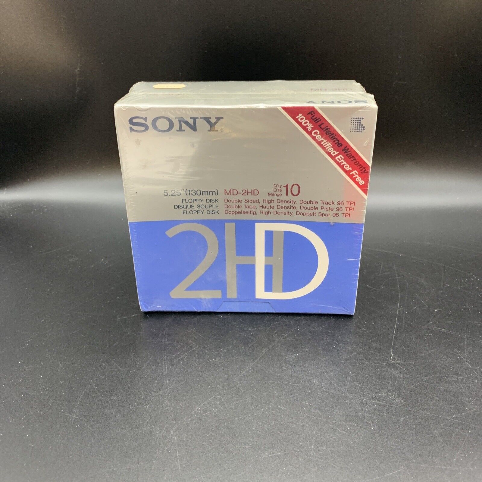 Sony 2HD 5.25” Floppy Disk Double Sides High Density Double Track 96 TPI Vintage