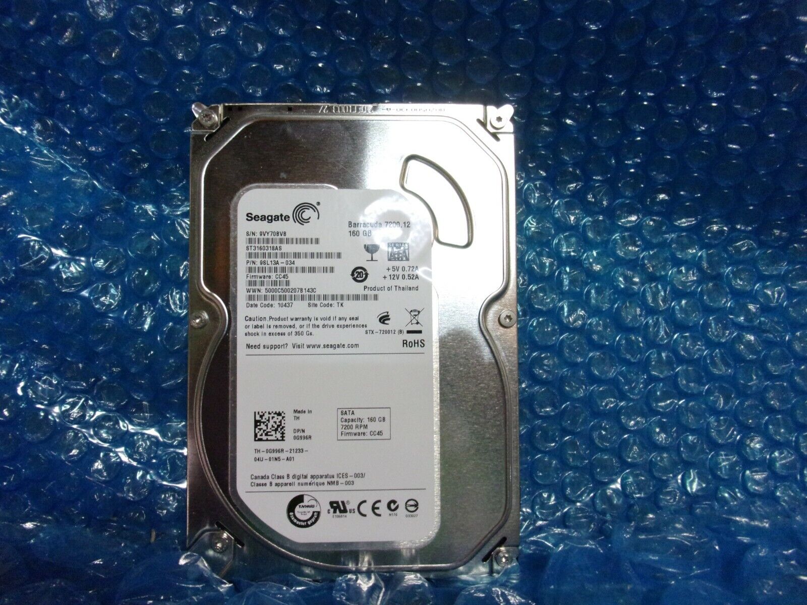 Seagate Barracuda 7200.12 160GB Hard Disk Drive HDD 3.5 ST3160318AS