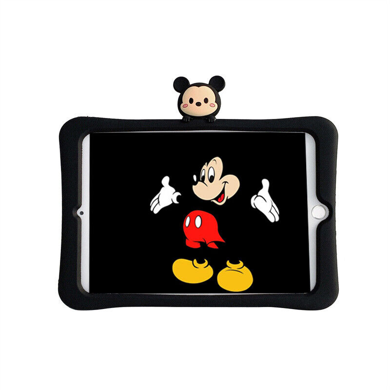 Minnie Micke Mouse Silica Gel Soft Shockproof Bracket TabletCase For Apple iPad5