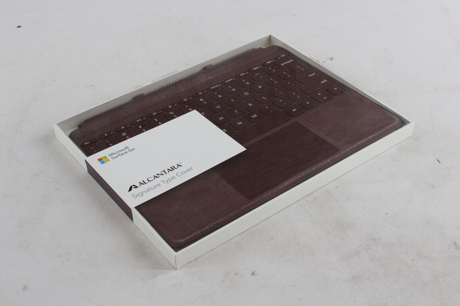 Brand New Microsoft KCS-00041 Surface Go Alcantara Signature Type Cover-Burgundy