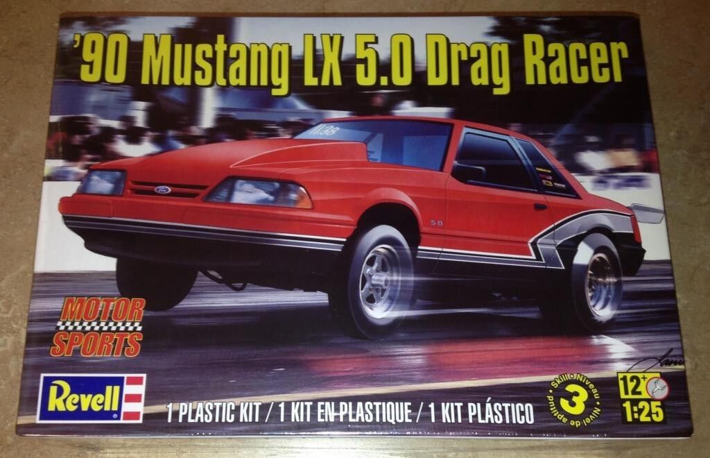 Revell \'90 Mustang LX 5.0 Drag Racer 1/25 plastic model car kit new 4195