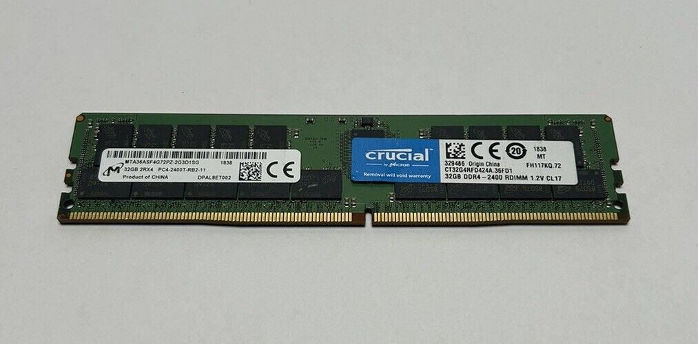 Micron Crucial MTA36ASF4G72PZ-2G3D1SG 32GB (1X32GB) 2RX4 PC4-2400T DDR4 Memory