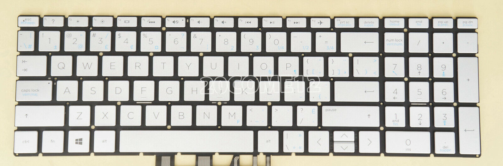 For HP Pavilion 15-cs0000 15t-cs0000 keyboard Backlit CA Canadian Clavier Silver