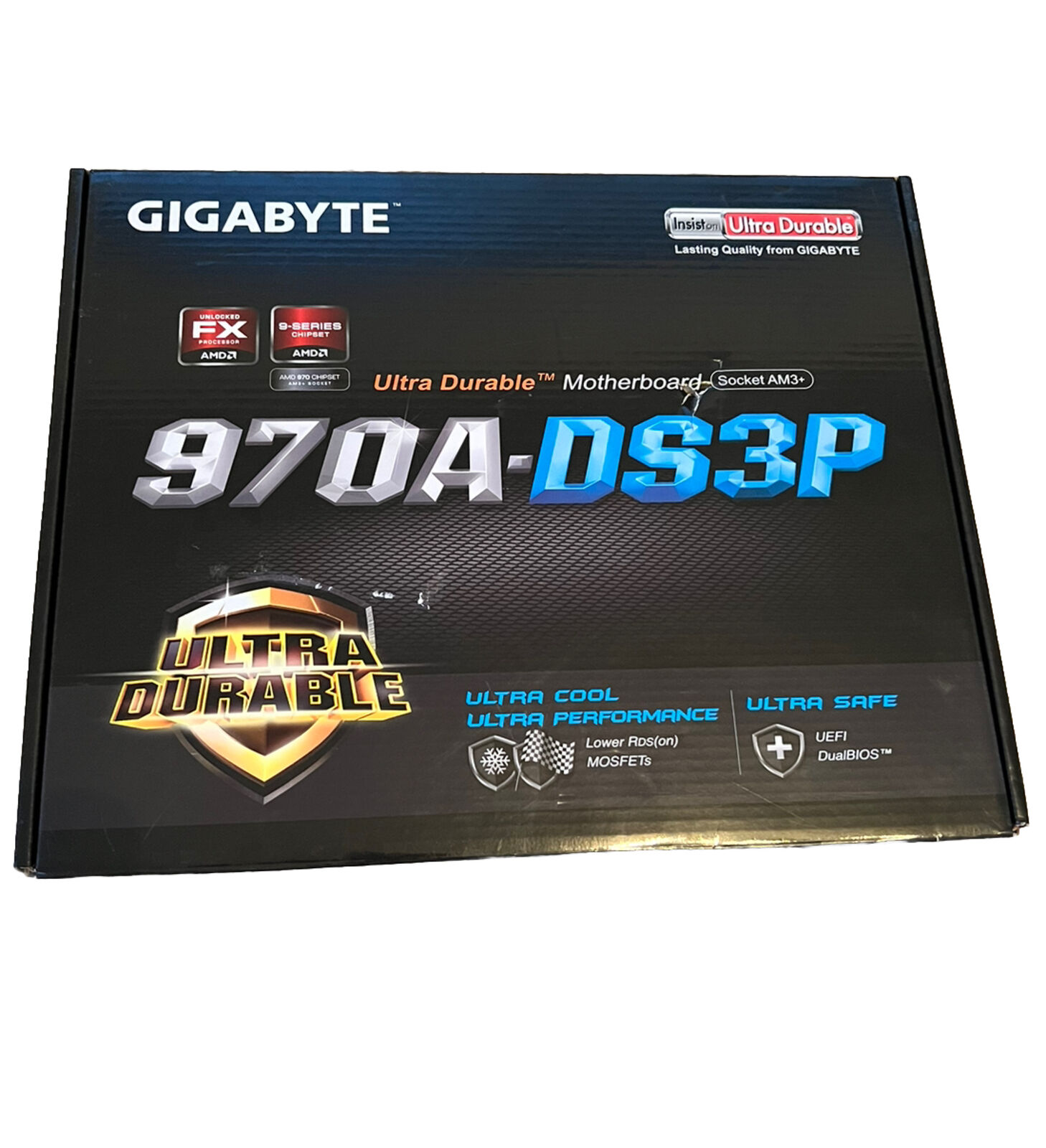 Gigabyte GA-970A-DS3P AMD Socket AM3+ DDR3 SDRAM Motherboard - NEW Open Box.