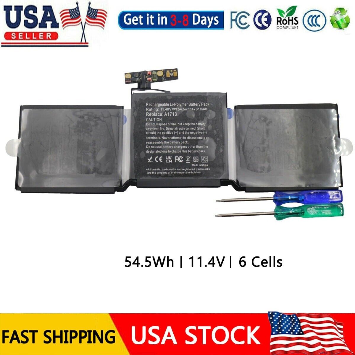 A1713 A1708 Battery For MacBook Pro 13\