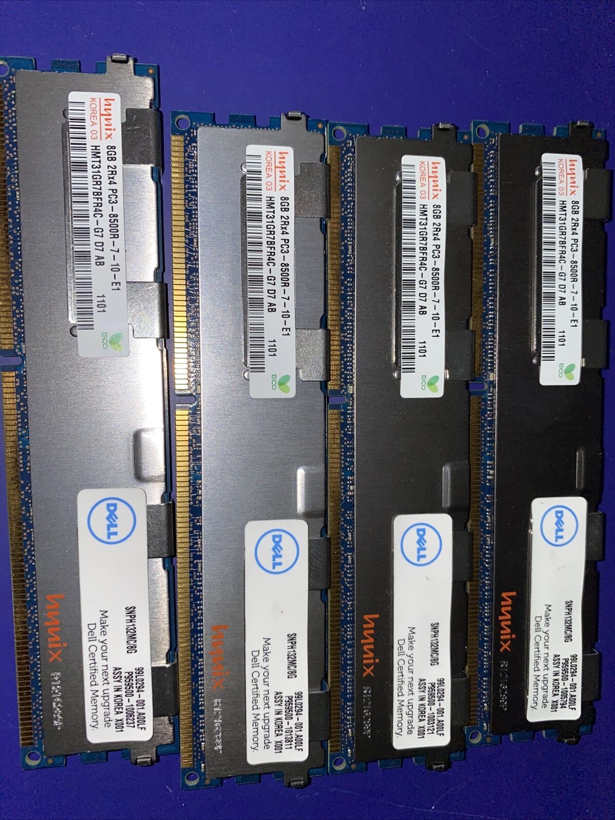 48GB 12x4GB Hynix PC3-8500R DDR3 FOR DELL POWEREDGE M610 M610x M710 REG DDR3 MEM