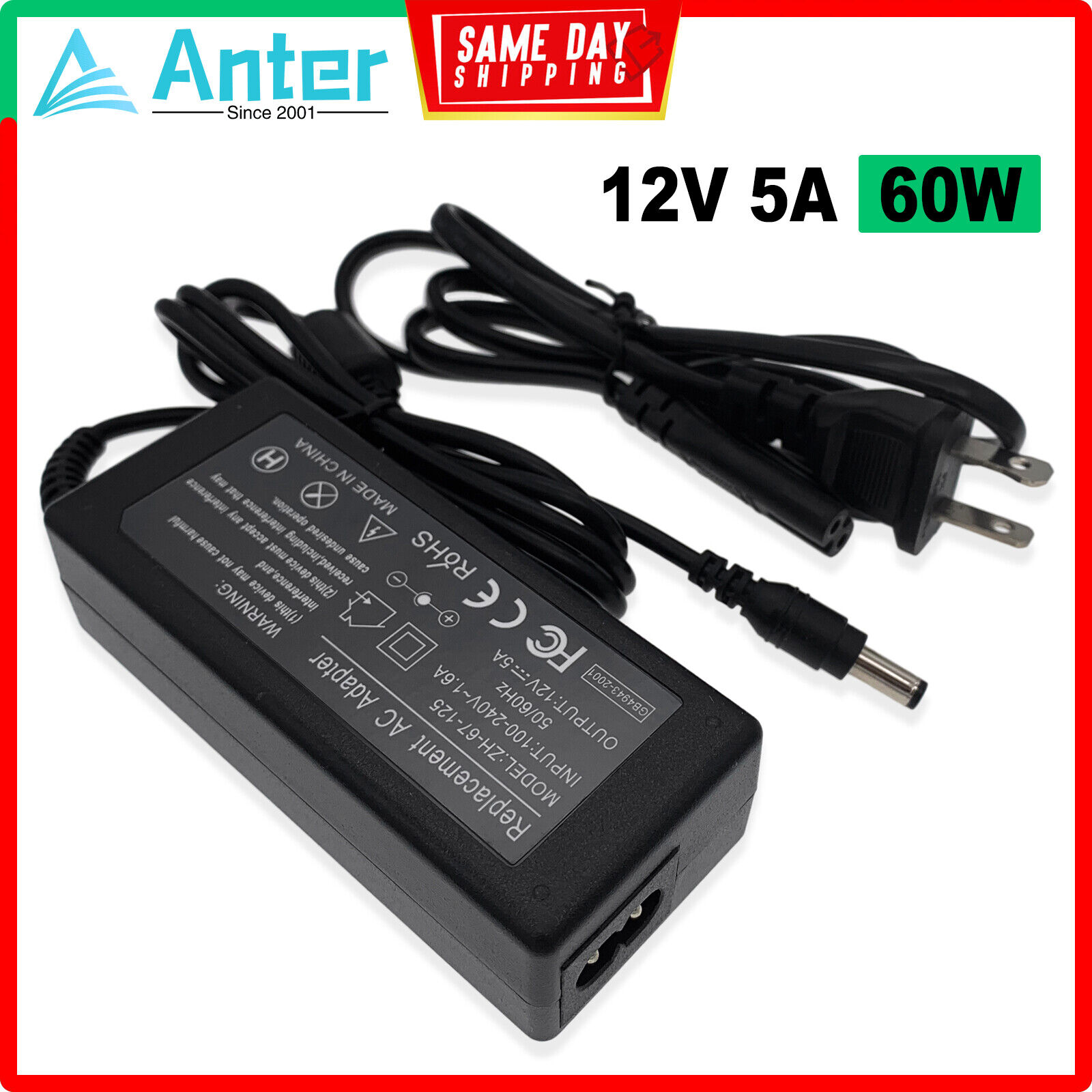 60W AC Adapter Charger Power Supply for Roland PSB-7U PSB-3U ACG-120 ASA-120