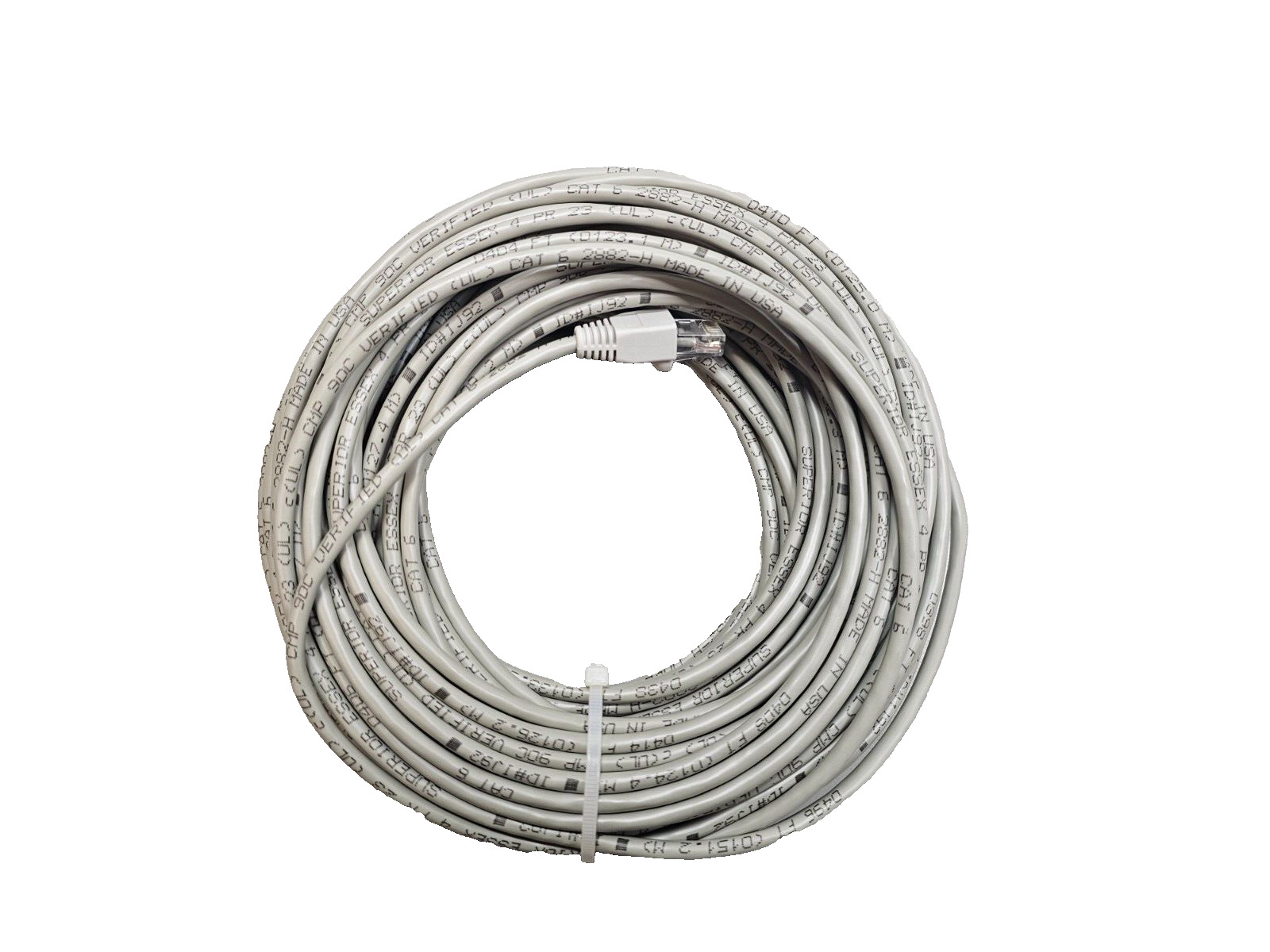 100ft Monoprice Cat6 Ethernet Network Lan Cable, Gray, Booted, RJ45, High Speed