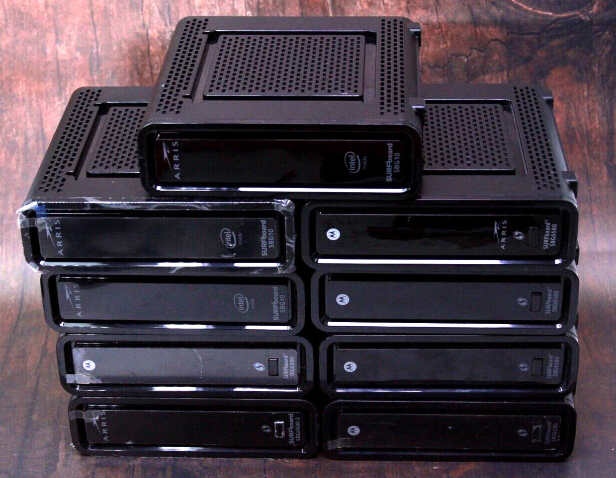 LOT OF 9 ARRIS SURFboard SBG6580-G228 SBG6580 & SBG10 Cable Modem Wi-Fi Router
