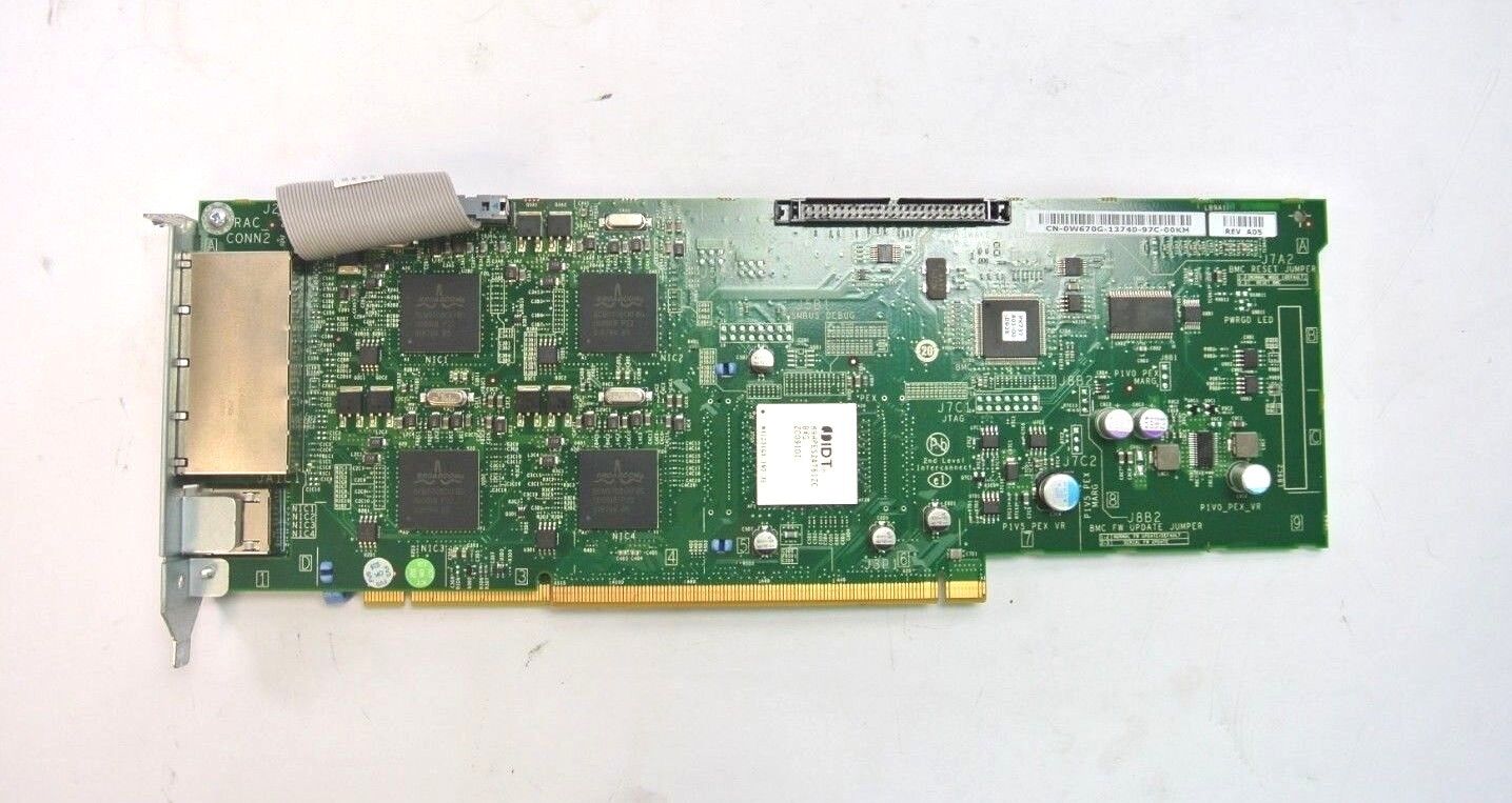 W670G 0W670G Dell PowerEdge R900 Gigabit PCI-E Quad Port Server Network Card