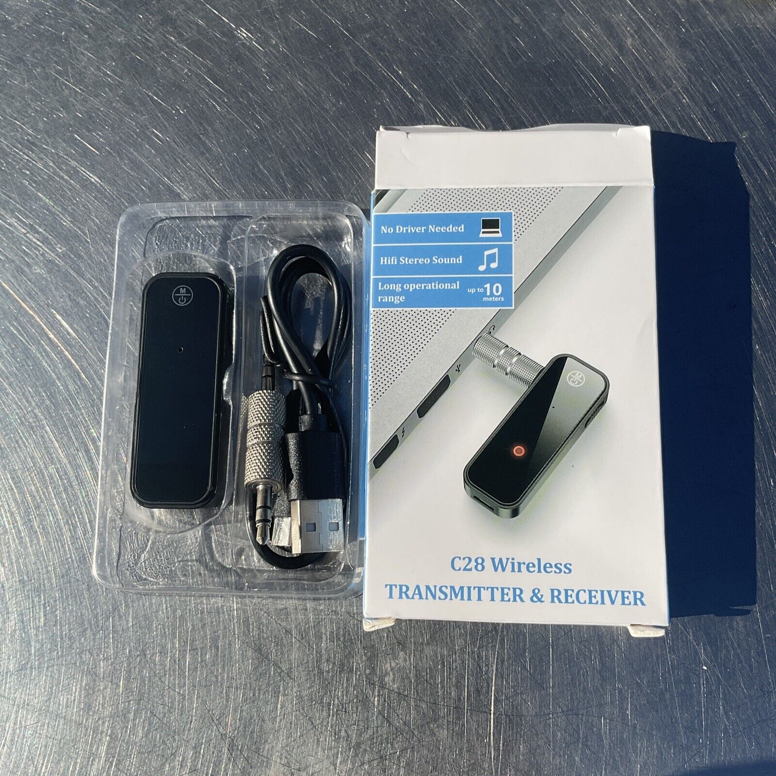 C 28 Wireless Transmitter & Receiver Blue Tooth