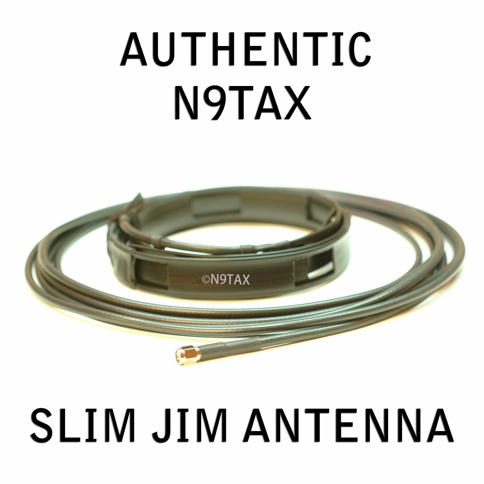 Authentic N9TAX VHF/UHF Slim Jim J-Pole For HT 2m 70cm Antenna 16\' Coax