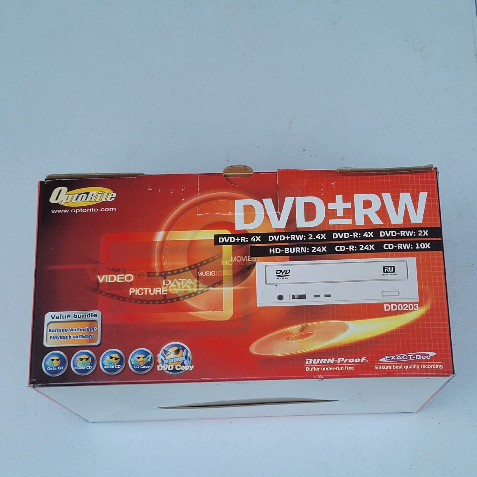 Optorite DD0203 4 x DVD +RW/-RW Drive still in box VTG 2003