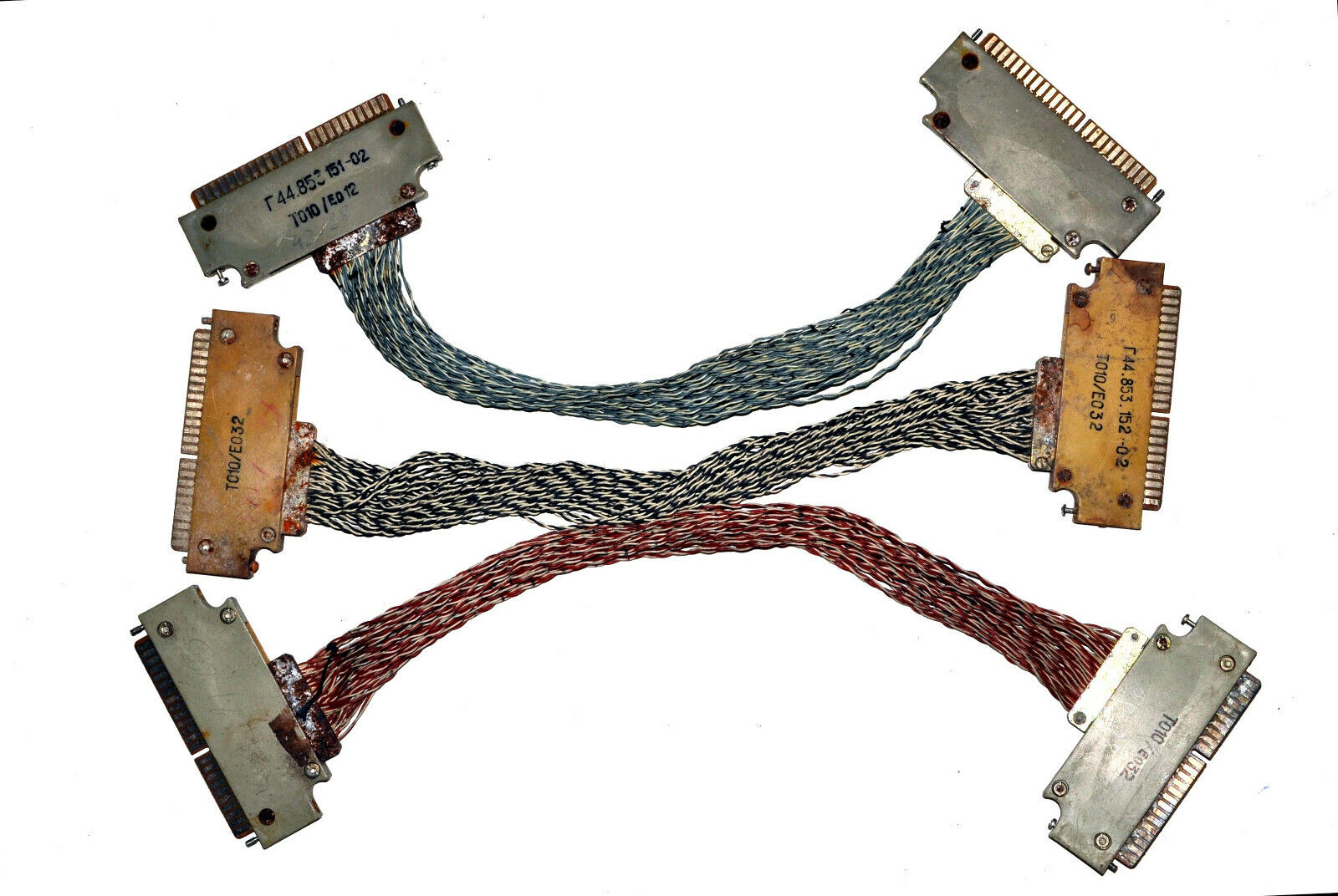 3x Vintage Multicore Copper Cable Connector Soviet Mainframe Minsk ES MIR 1960's
