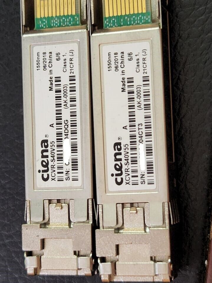 Ciena XCVR-S40V55  10GBASE-ER SFP+ 1550nm 40km DOM