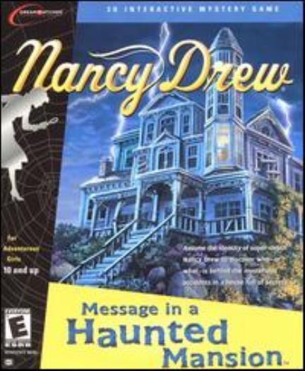 Nancy Drew Message in a Haunted Mansion PC CD ghost detective clues puzzle game