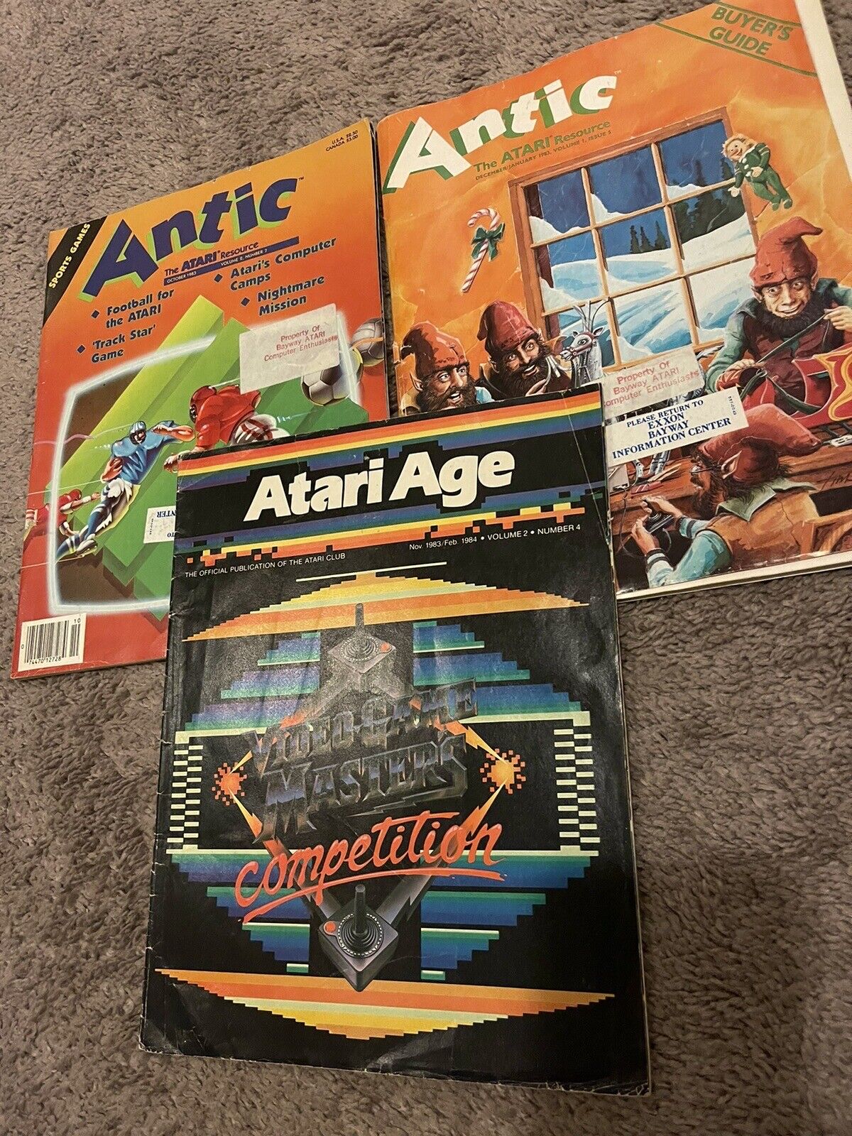 AtariAge V2, #4, And Antic Magazine Lot, Vol 1 #5 And Vol 2 #7, Atari Computer