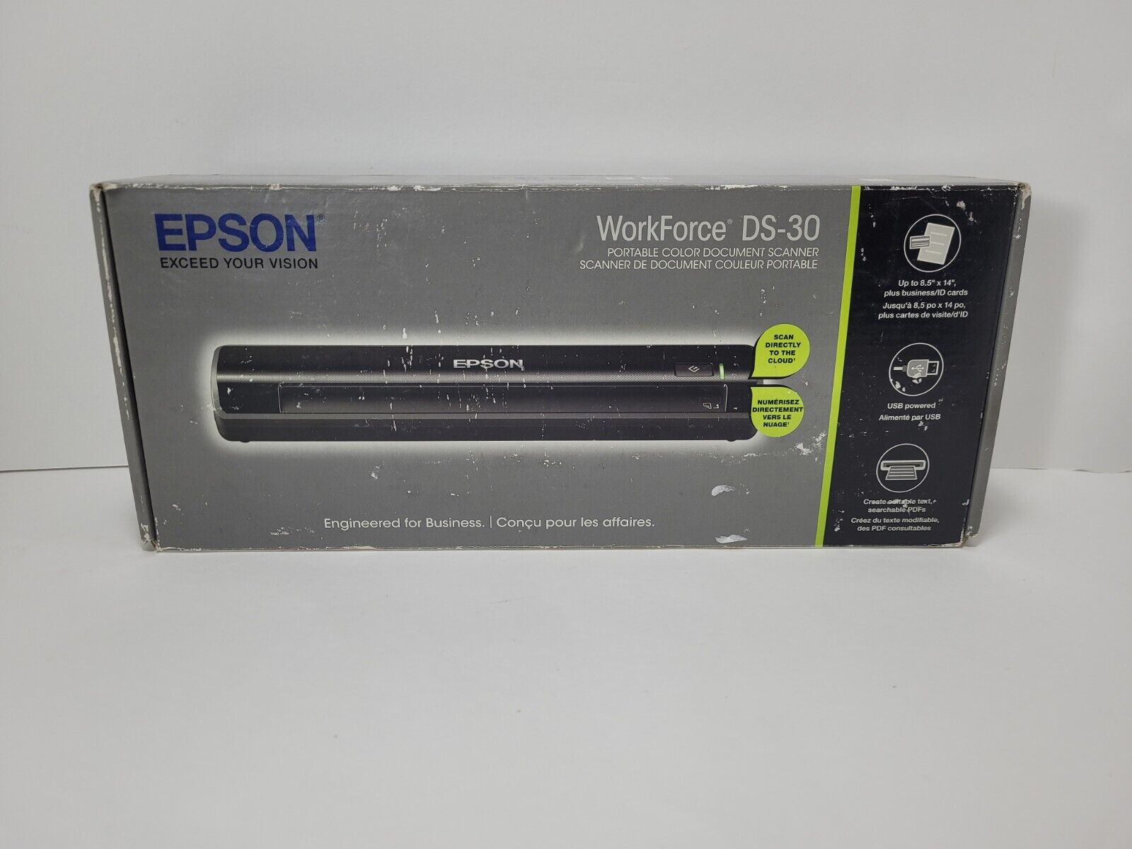 NEW Epson WorkForce DS-30 Portable Color Document Scanner IN BOX