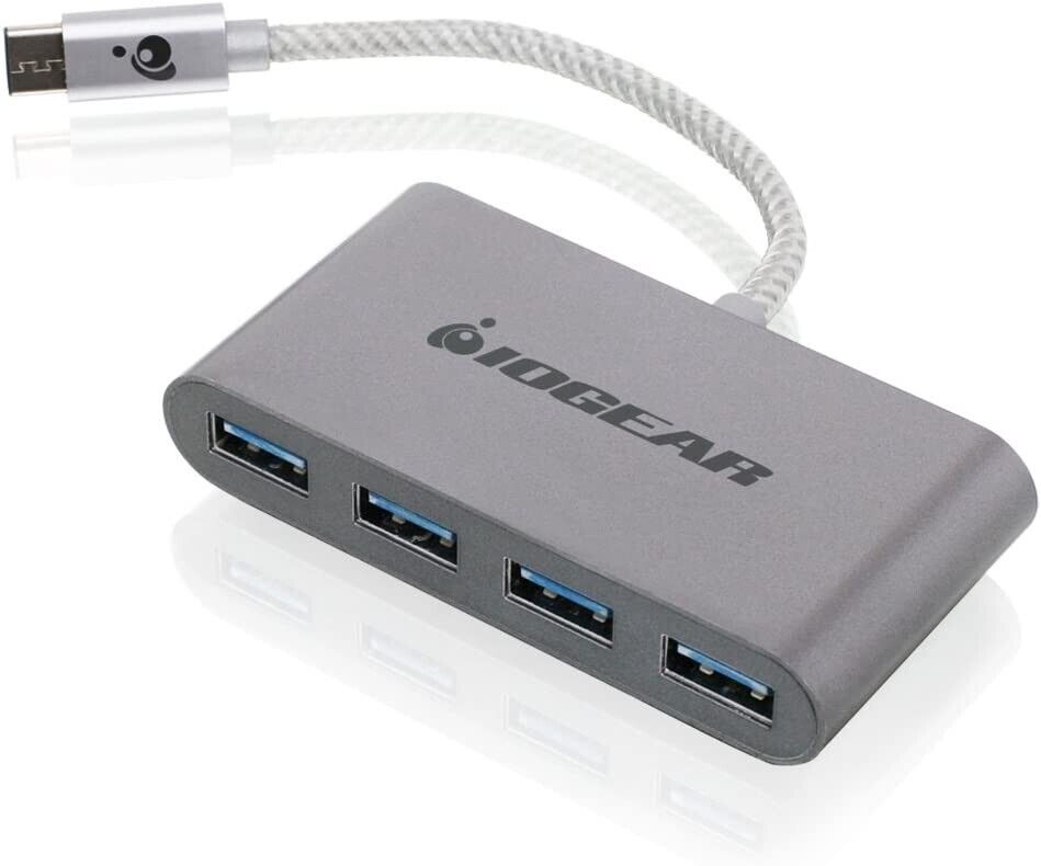 IOGEAR USB-C to USB-A Hub  - 1 USB-C In - 4 USB 3.0 Out - USB 3.0 Rate 5Gbps
