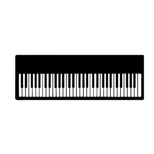 Digital Piano Organ Keyboard Music for Macbook Laptop Car Window Decal Sticker
