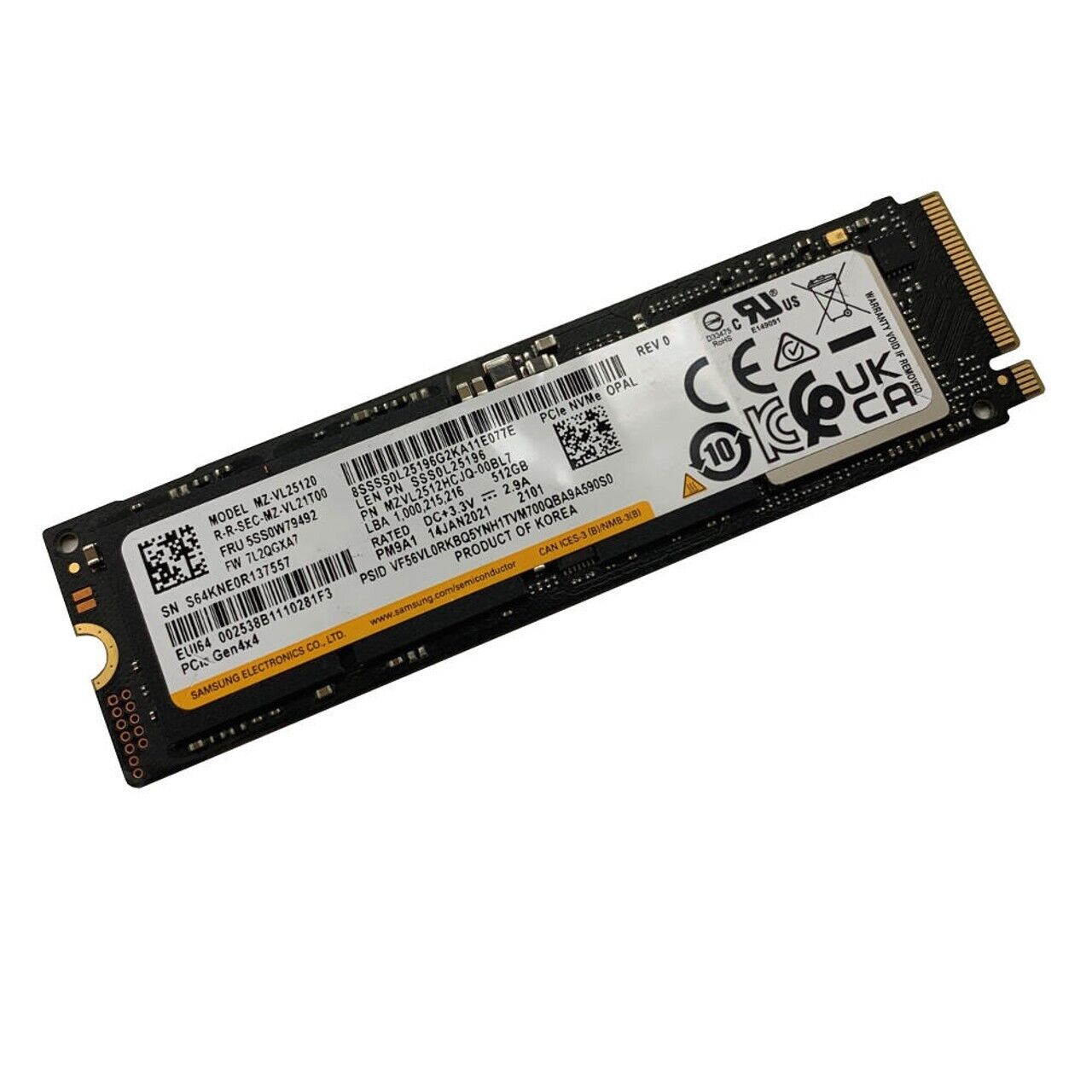 New Samsung PM9A1a 512GB PCIe 4.0 SSD (MZVL2512HCJQ-00BD2) OEM