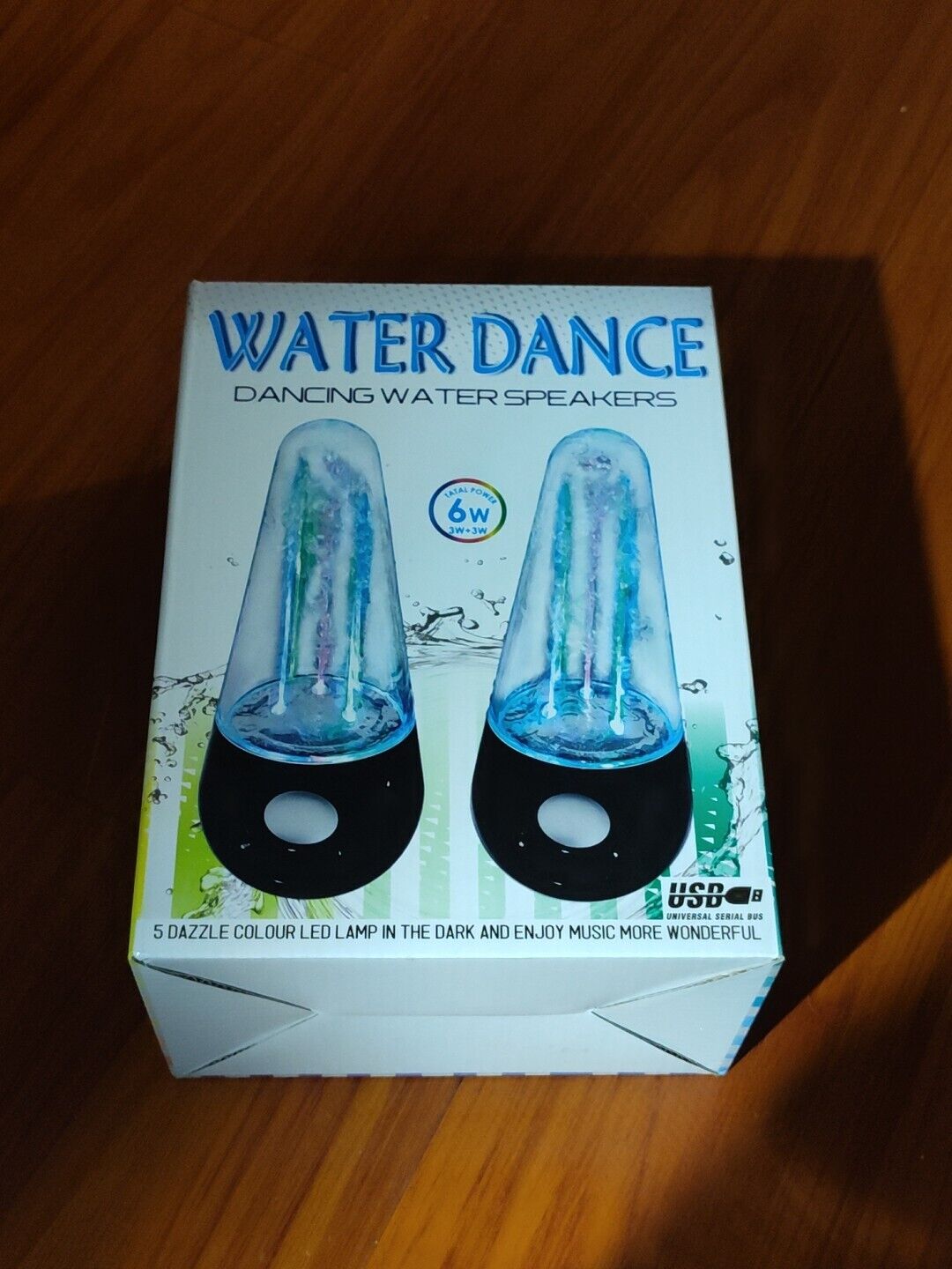 Rare VTG Dancing Water Show LED Light Show computer USB Speakers Bullet Shaped