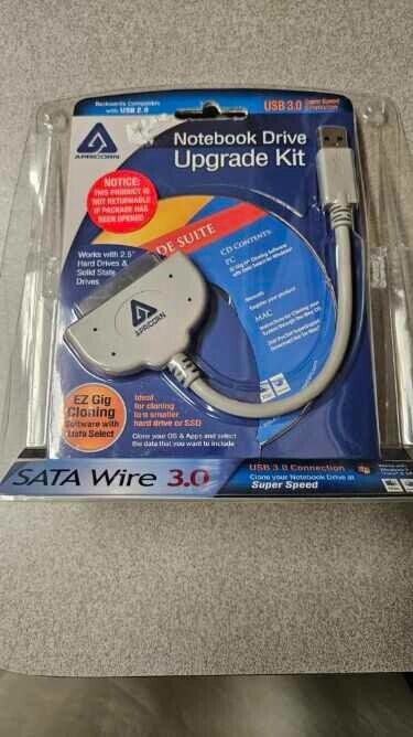 Apricon ASW-USB3-25 SATA Wire 3.0 Hard Drive Upgrade Kit PC & Mac Pre-owned