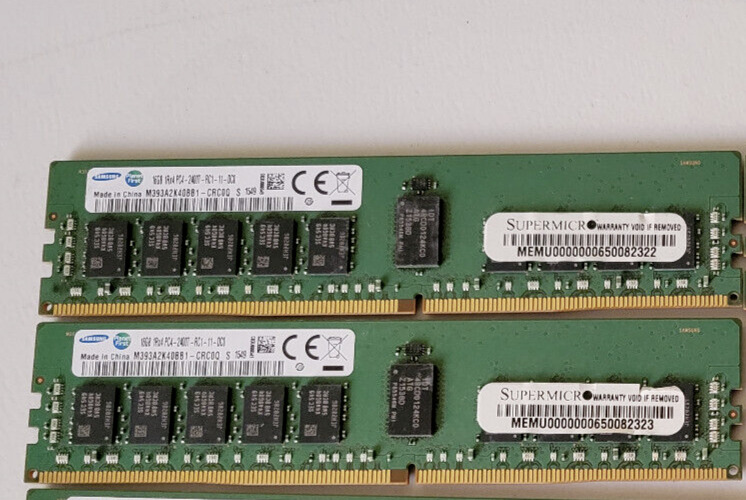 Samsung 32GB (2x16GB) M393A2K40BB1-CRC0Q RAM PC4-2400T DDR4-19200 ECC Memory