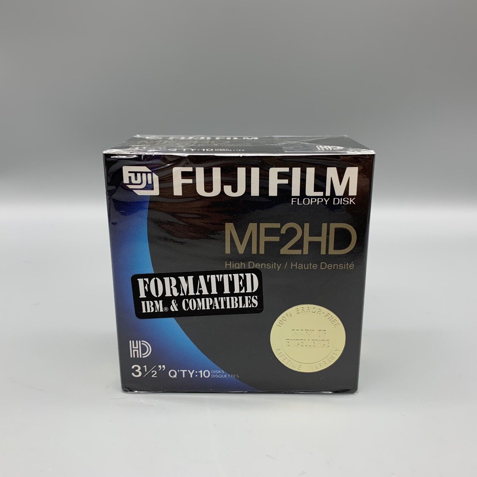 Fuji Film Floppy Disk MF2HD High Density 3.5 Inch 10 Per Box Factory Sealed NEW