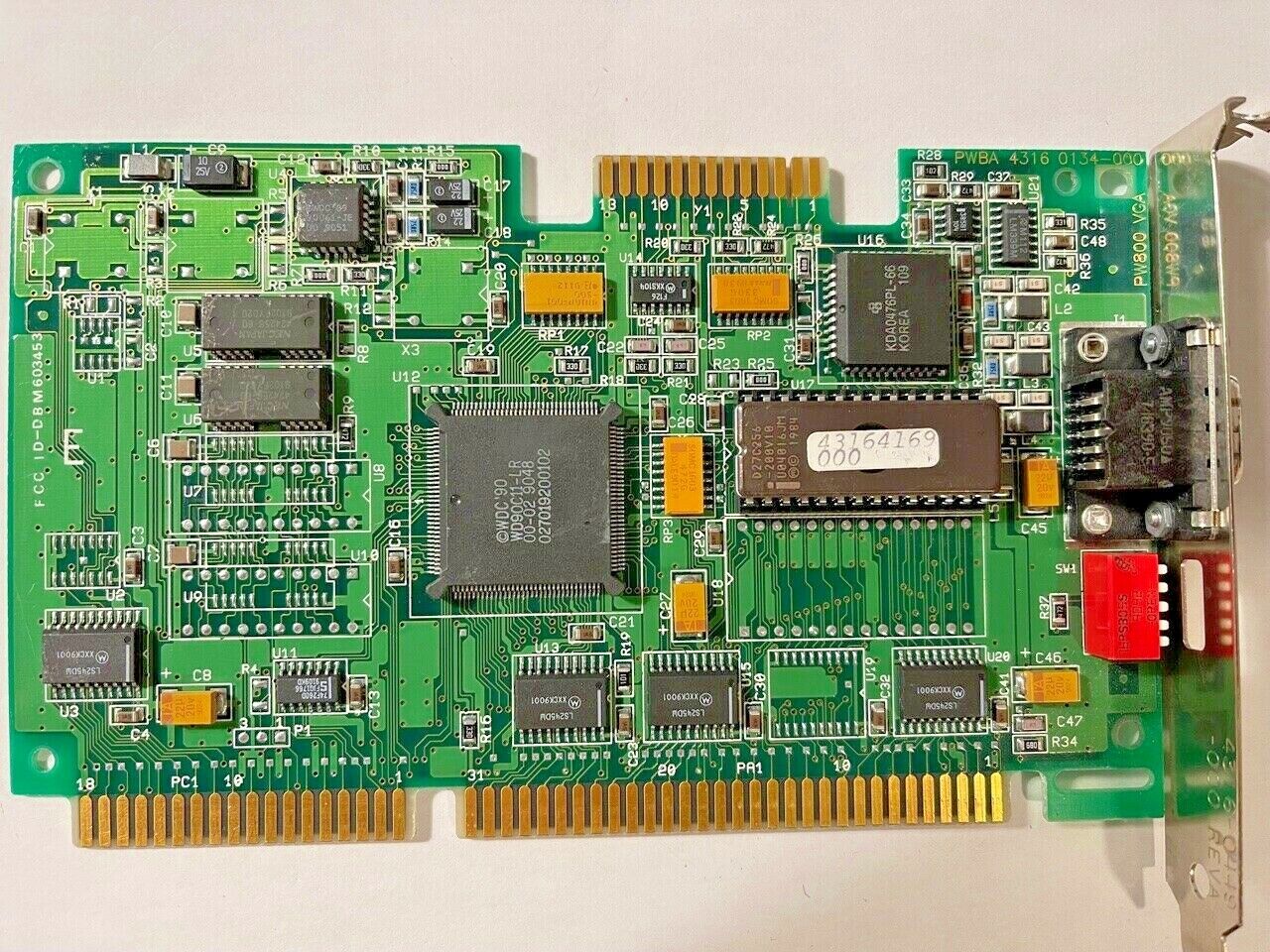 VINTAGE 1990 PHILIPS MULTIMEDIA WDC WD90C11-LR 256K VGA CARD DBM603453 MXB6
