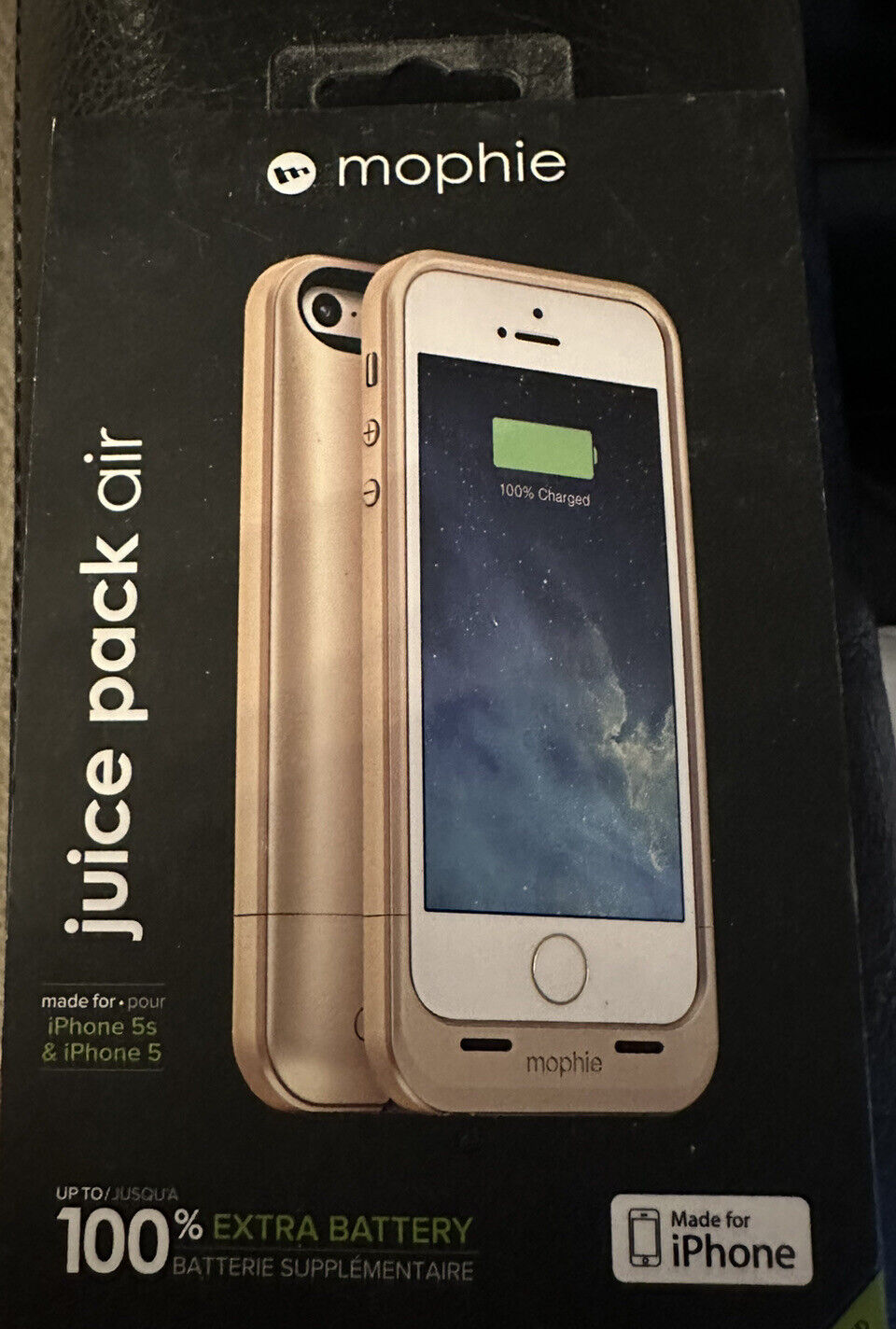 mophie Juice Pack Air for iPhone 5/5s  (1,700mAh) -Gold Open Box