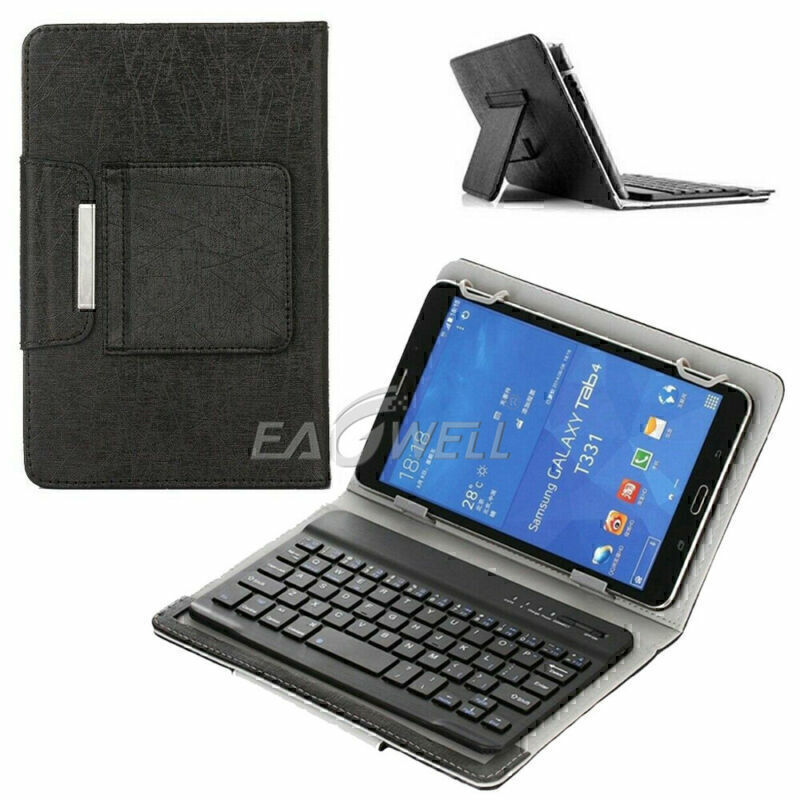 Universal PU Leather Wireless Bluetooth Keyboard with Case for 10\' Android Tab