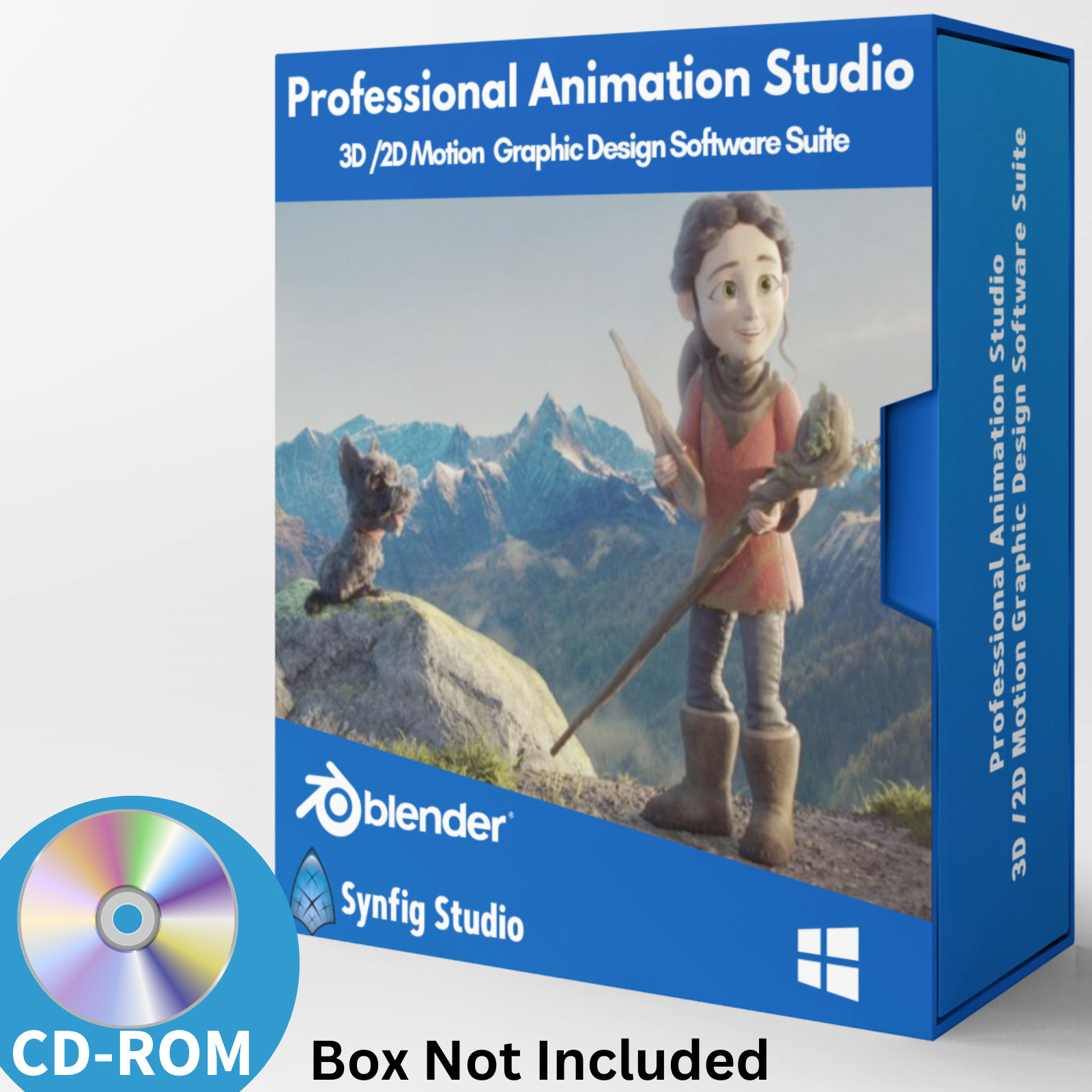 Animation Studio PRO 3D/2D Motion Graphic Design Software Suite - Windows on CD