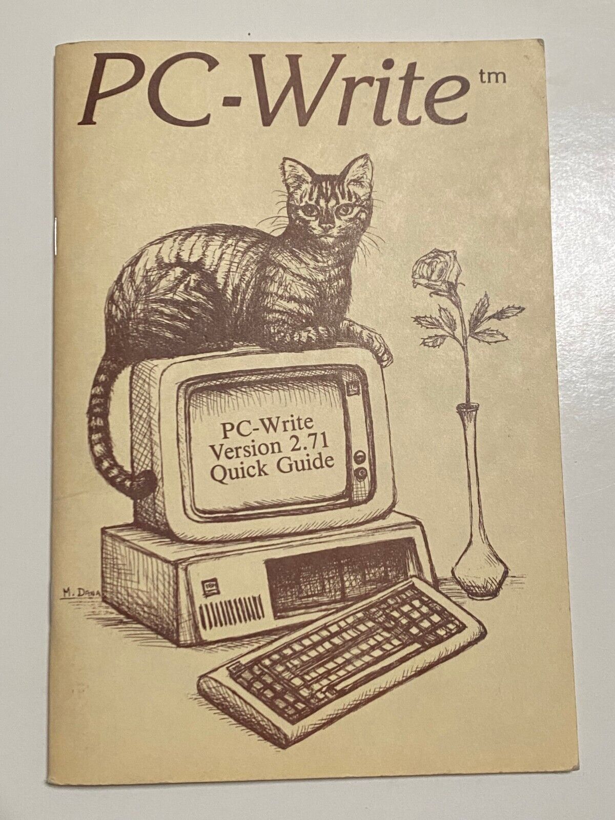 Rare Vintage 1987 Quicksoft PC-Write Version 2.71 Computer Software Quick Guide
