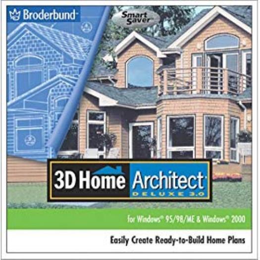 3D Home Architect Deluxe 3 PC CD plan design build house interior exterior tools