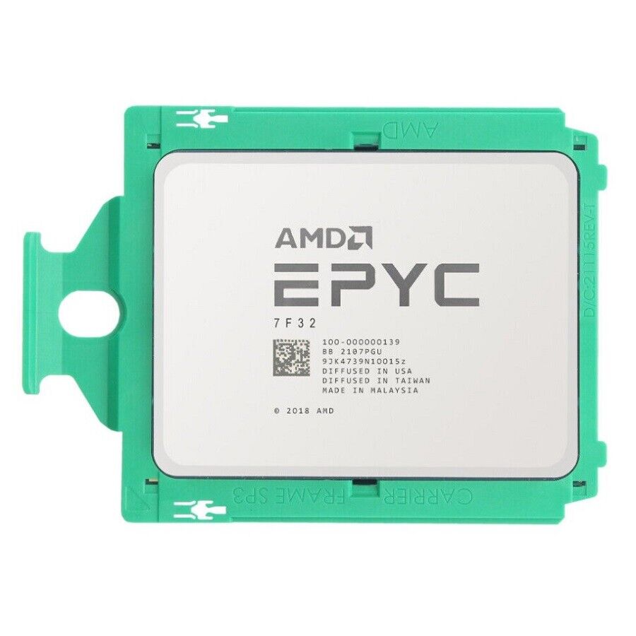 AMD EPYC 7F32 Unlocked 3.7GHz 8 Core 16 Thread 180W DDR4 SP3Socket CPU Processor
