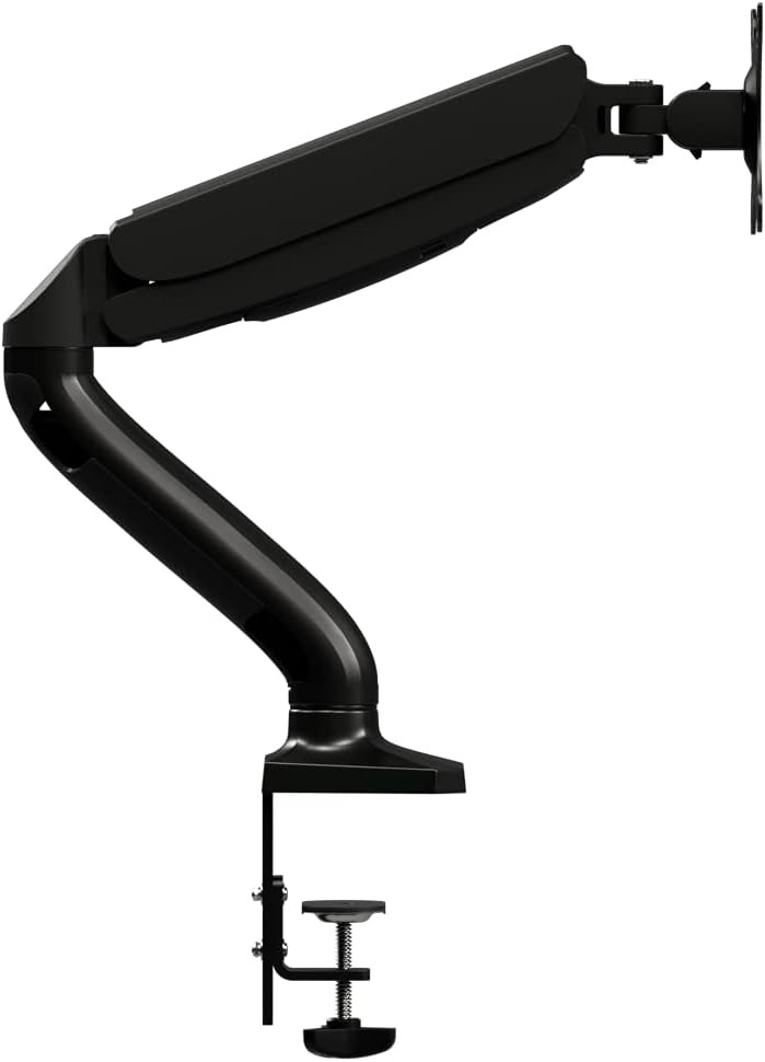 AOC AS110D0 - Single Computer Monitor Arm Mount, Gas Struts Supporting up to 19.