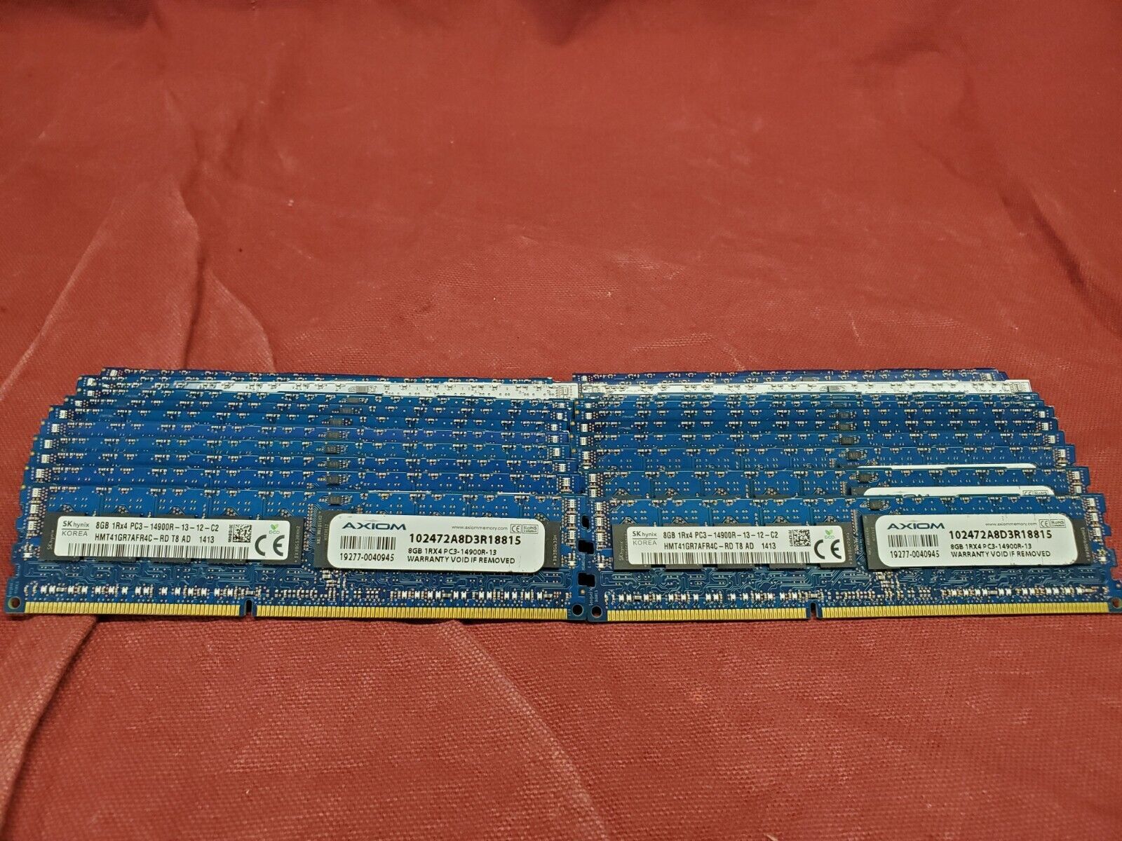 Lot of 24 SK Hynix 8GB (192gb) PC3-14900R HMT41GR7AFR4C-RD ECC Server RAM #9368