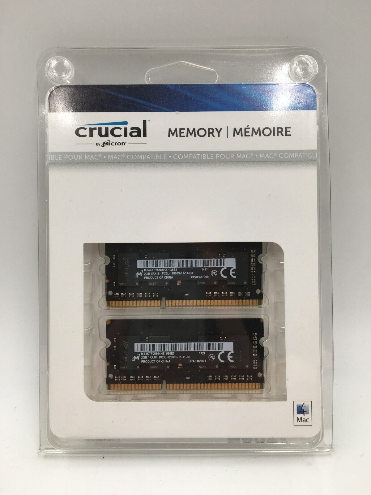 Crucial by Micron Mac Compatible Memory 2 X 4GB CRM-9128 8GB 
