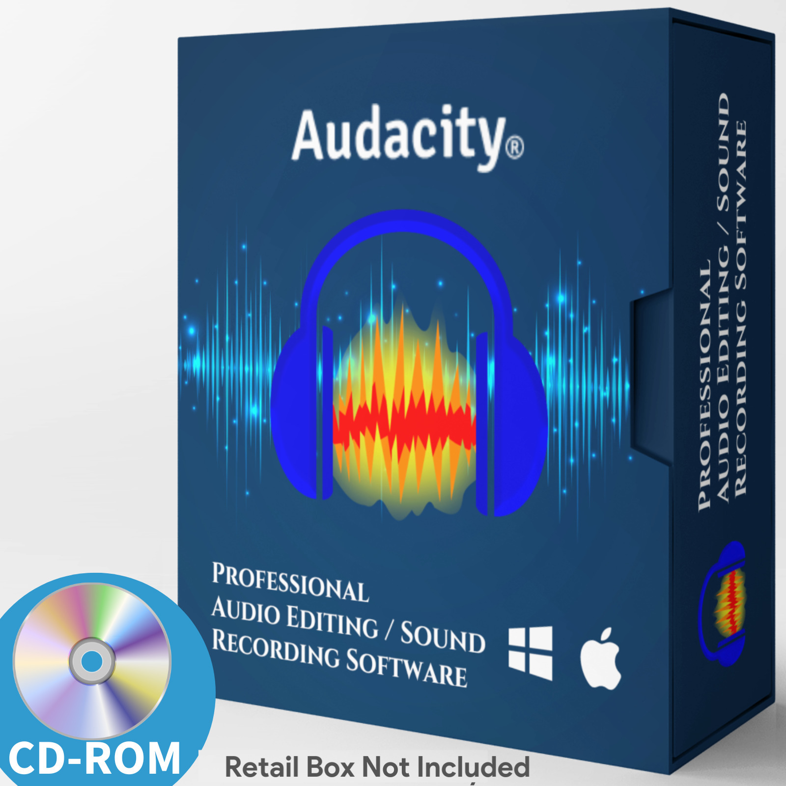 Audacity Professional Audio Music Editing & Recording Software - Windows MAC CD