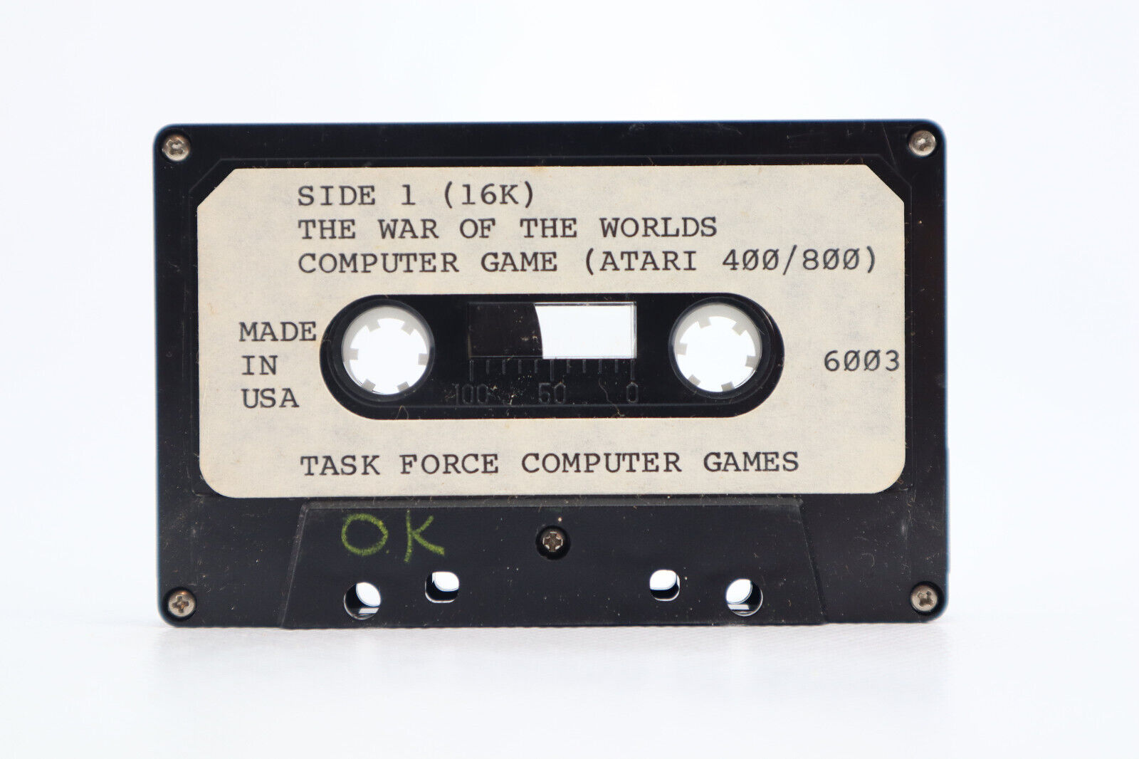 The War Of The Worlds Atari 400/600 Task Force Computer Cassette Game HG WELLS