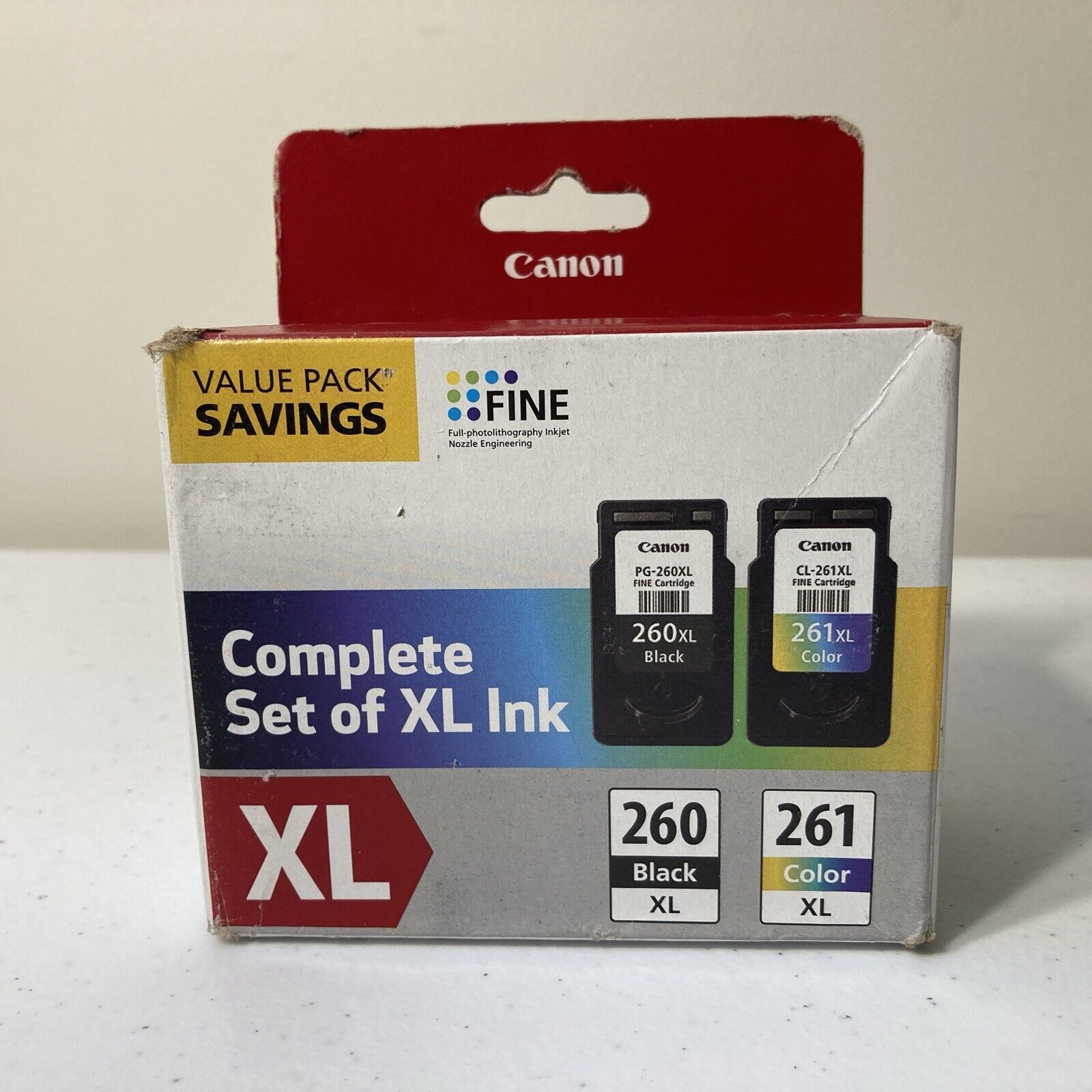 Canon PG-260XL Black & CL-261XL Color Complete Set of Ink Value Pack 260XL 261XL