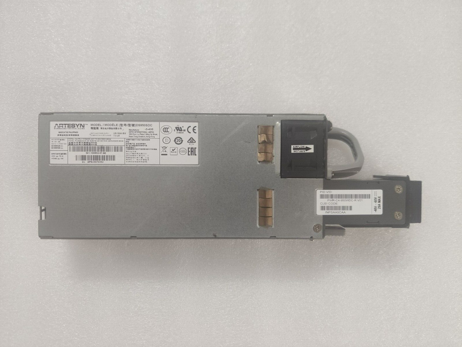 Genuine Cisco PWR-C4-950WDC-R 341-100652-01  DC  Power Supply  for C9500 Tested