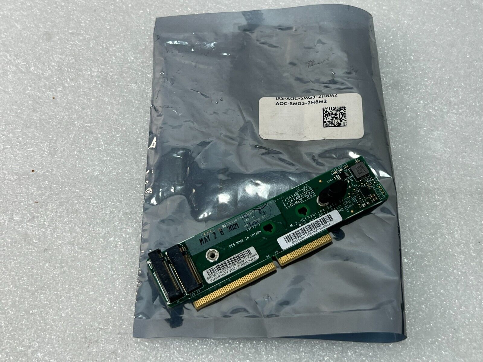 NEW Supermicro AOC-SMG3-2H8M2 2x Hybrid NVMe/SATA M.2 Carrier for Big Twin