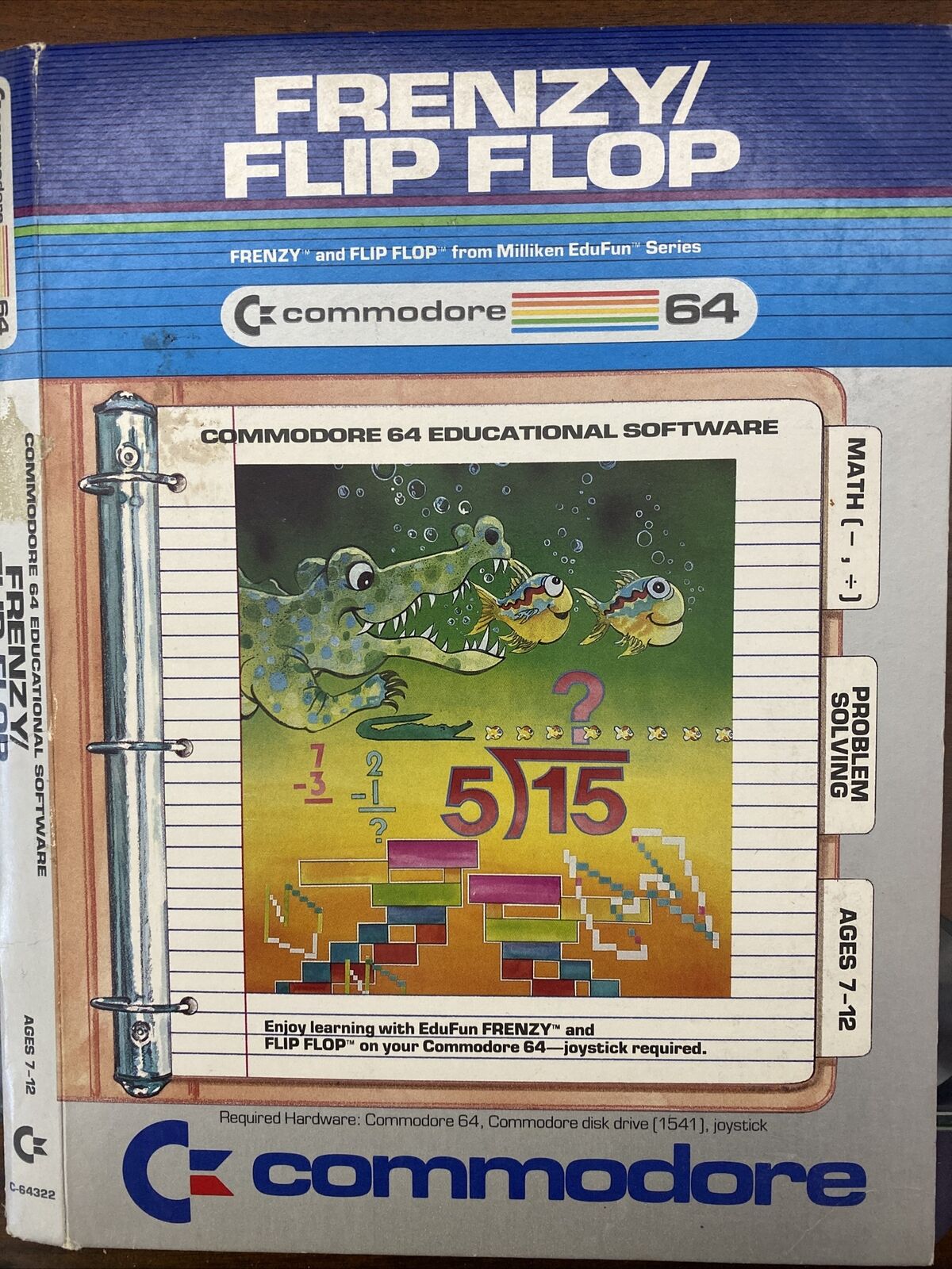 FRENZY / FLIP FLOP Commodore 64 Computer Software Program 5.25\