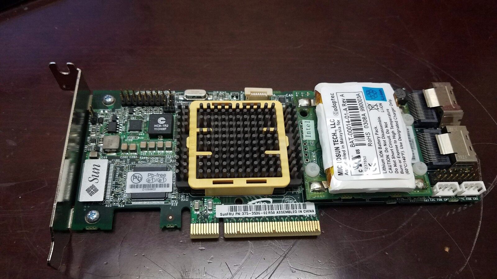 Sun 375-3536 R50 StorageTek 8-Port SAS PCI-E Server Raid Controller Card