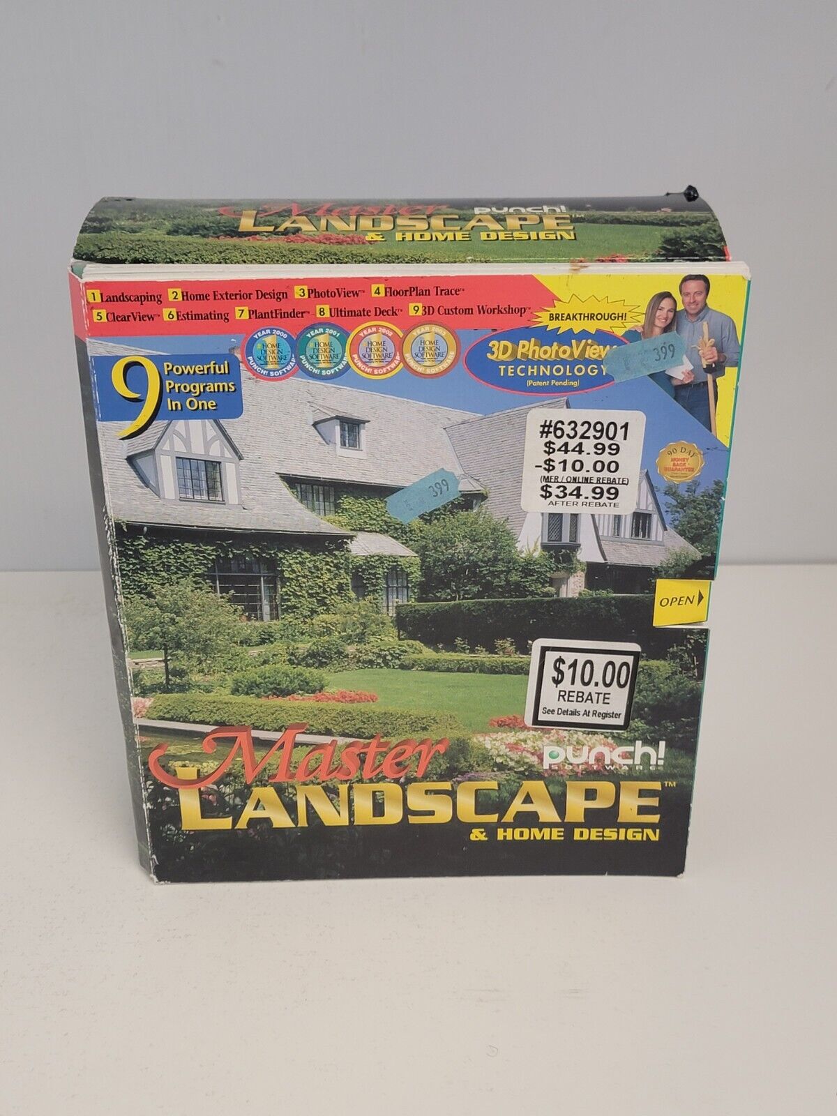 Punch Master Landscape & Home Design PC CD garden plants deck layout New Big Box
