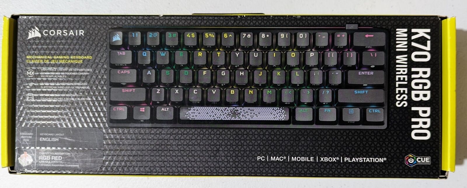 Corsair K70 RGB PRO MINI WIRELESS 60% Mechanical Gaming Keyboard - Black