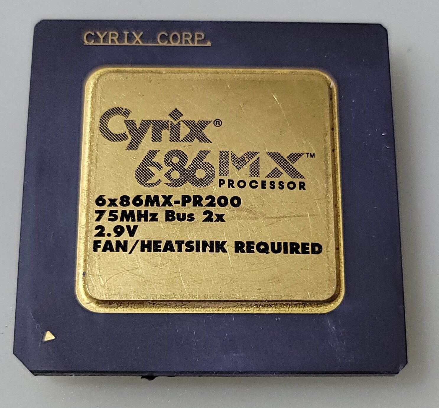 Vintage Rare Cyrix 6x86MX-PR200 75MHz Bus 2X Processor Collection/Gold Recovery
