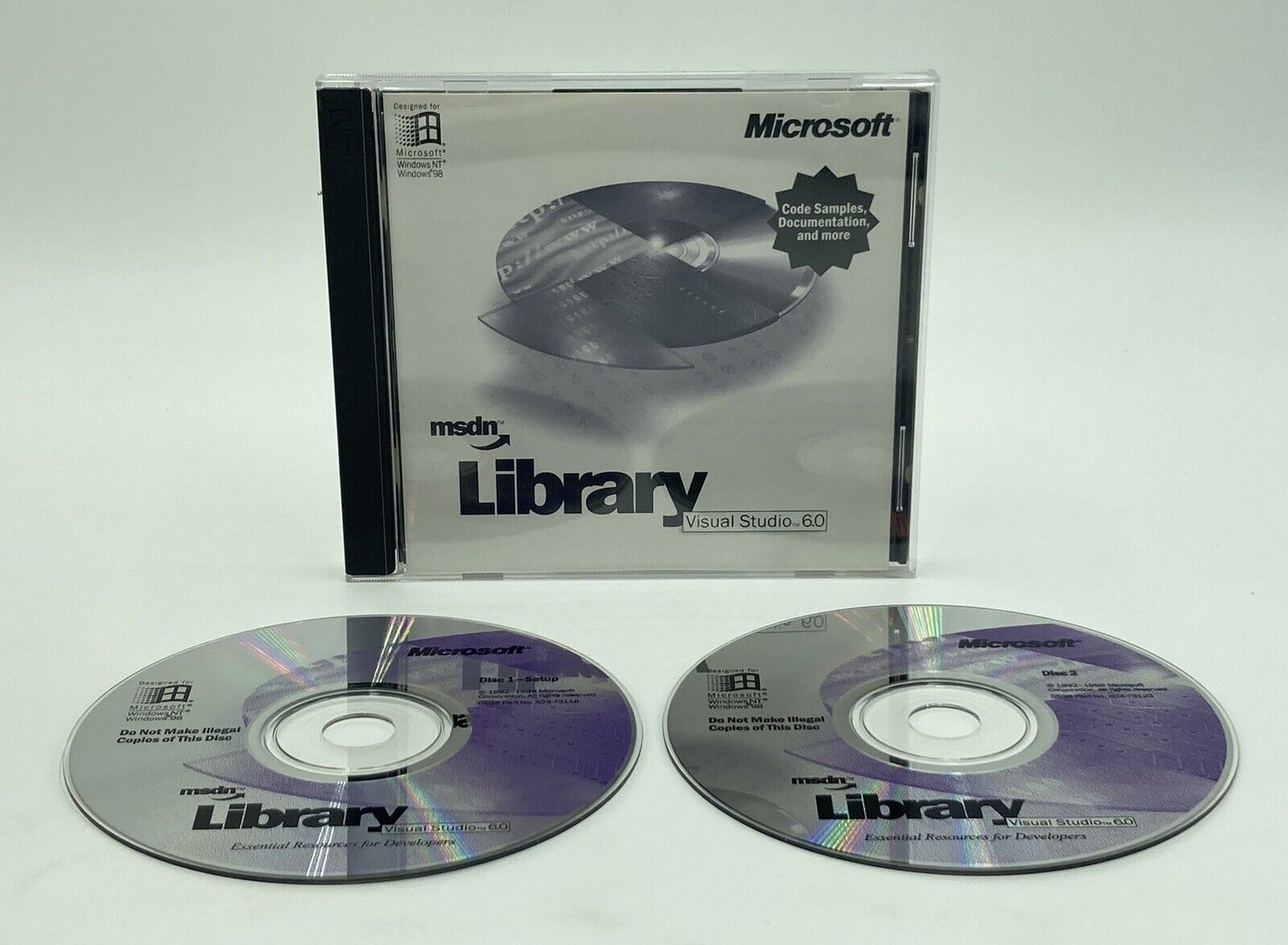 Microsoft Visual Studio Basic Enterprise Professional 6.0 6 MSDN Library 2CD Set